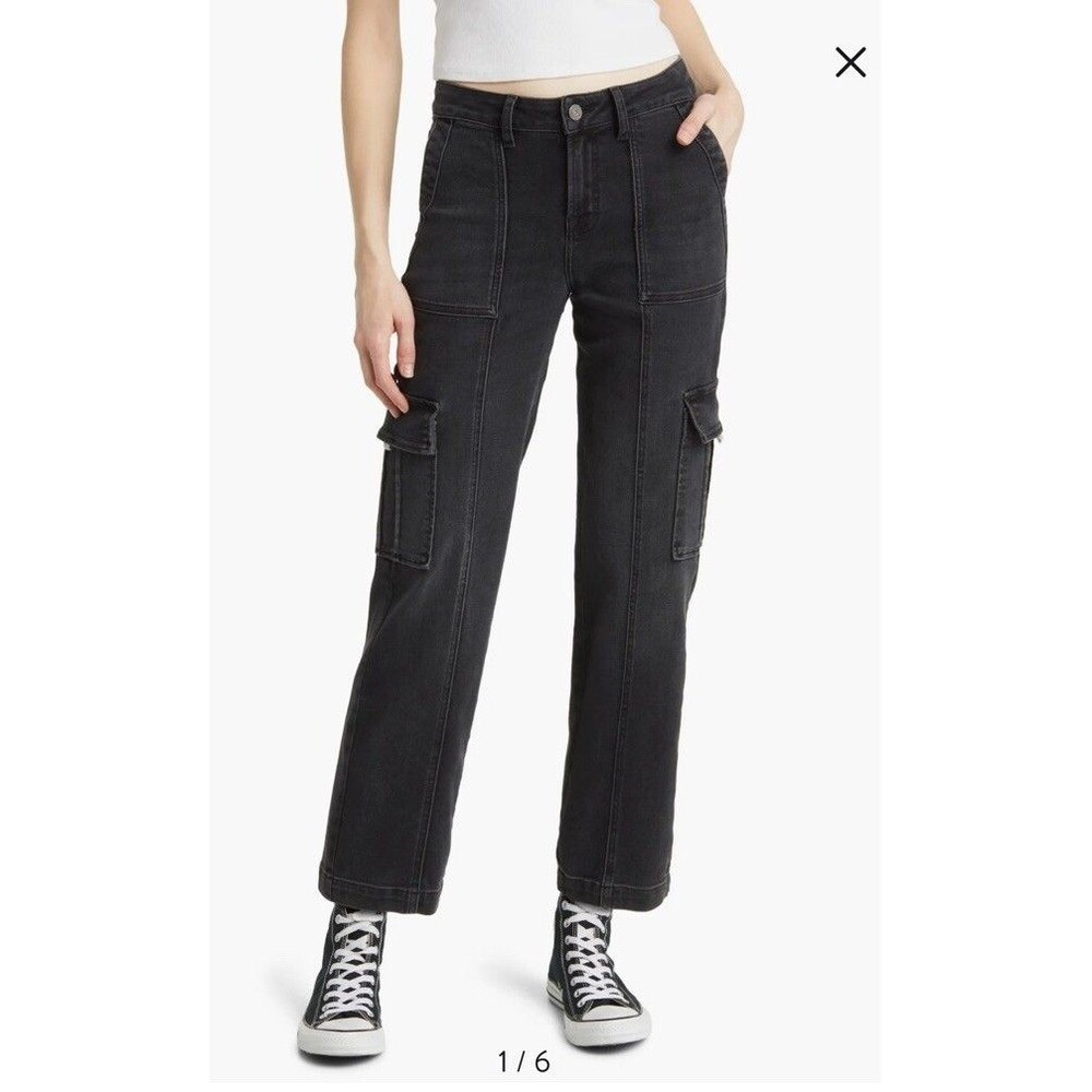Hidden Jeans Los Angeles Women’s Black Cargo Jeans Size 27